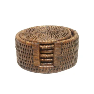 Posavasos de ratán Con Soporte (6 uds.)